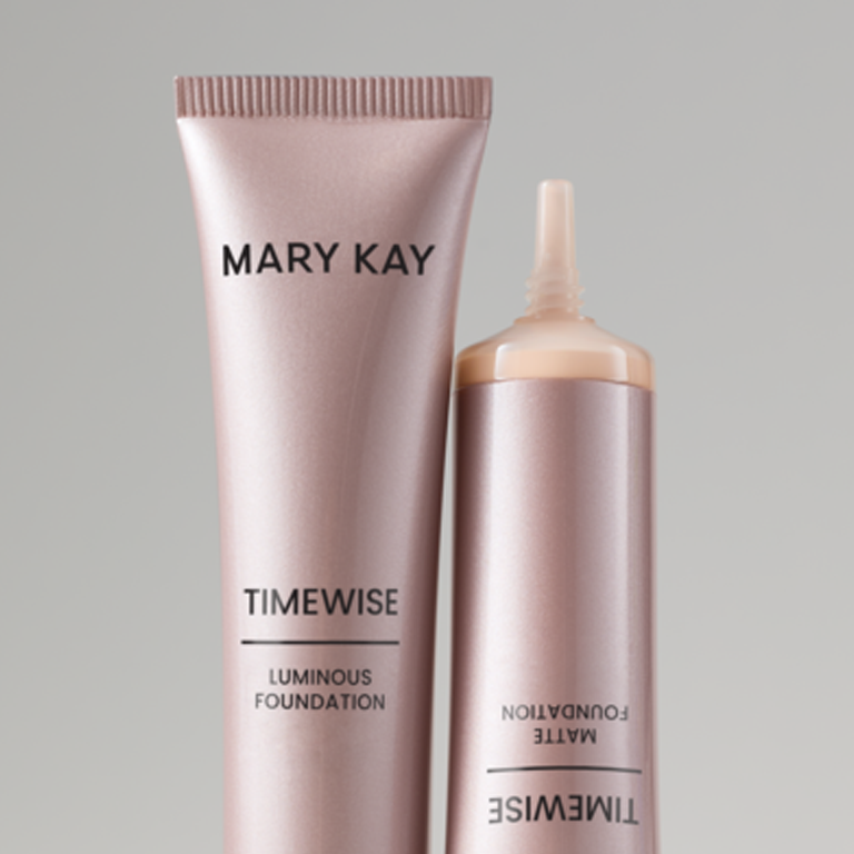 Closeup of two tubes of Mary Kay 3D Foundation
