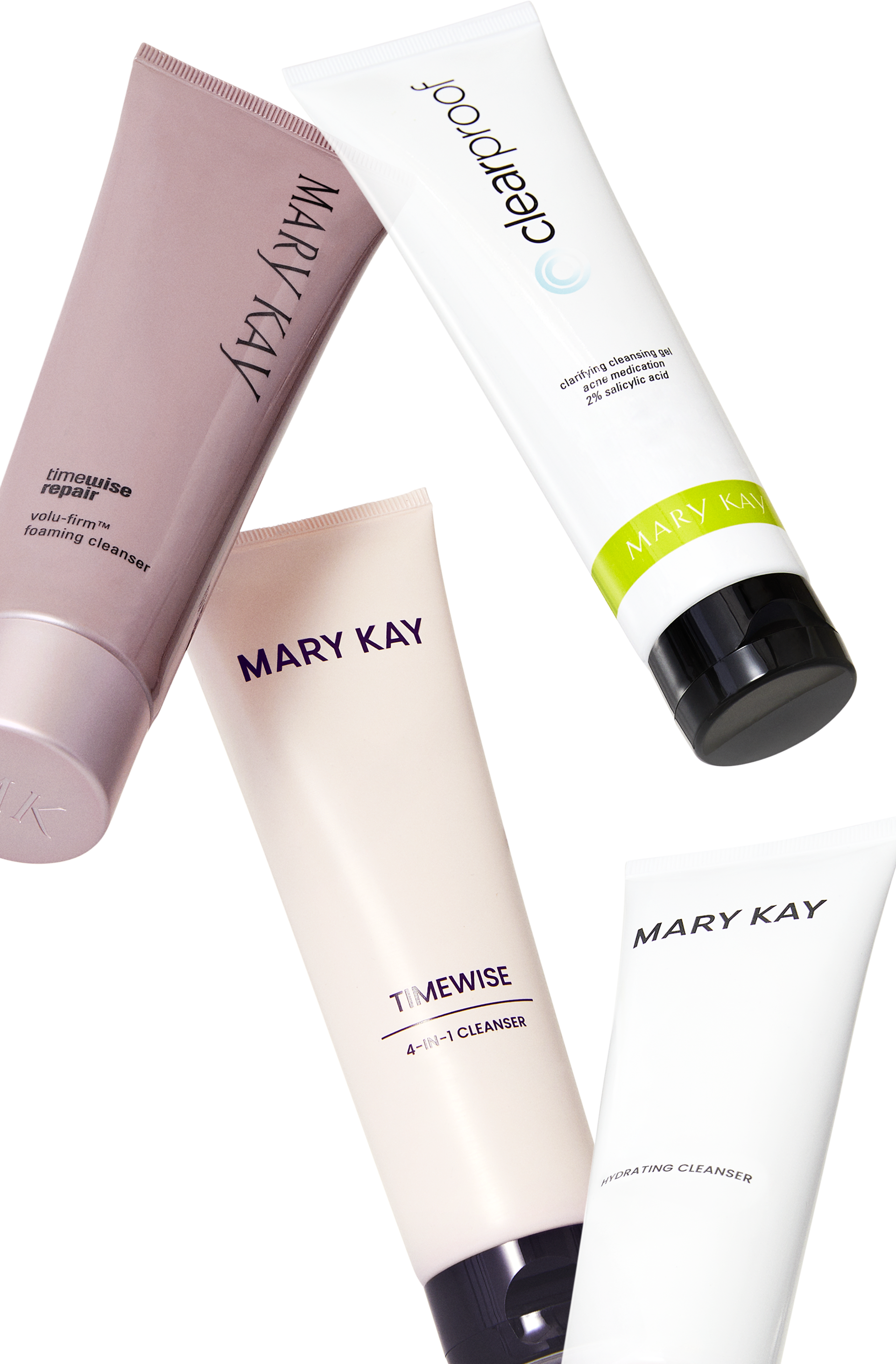 Nettoyants Mary Kay flottant dans les airs